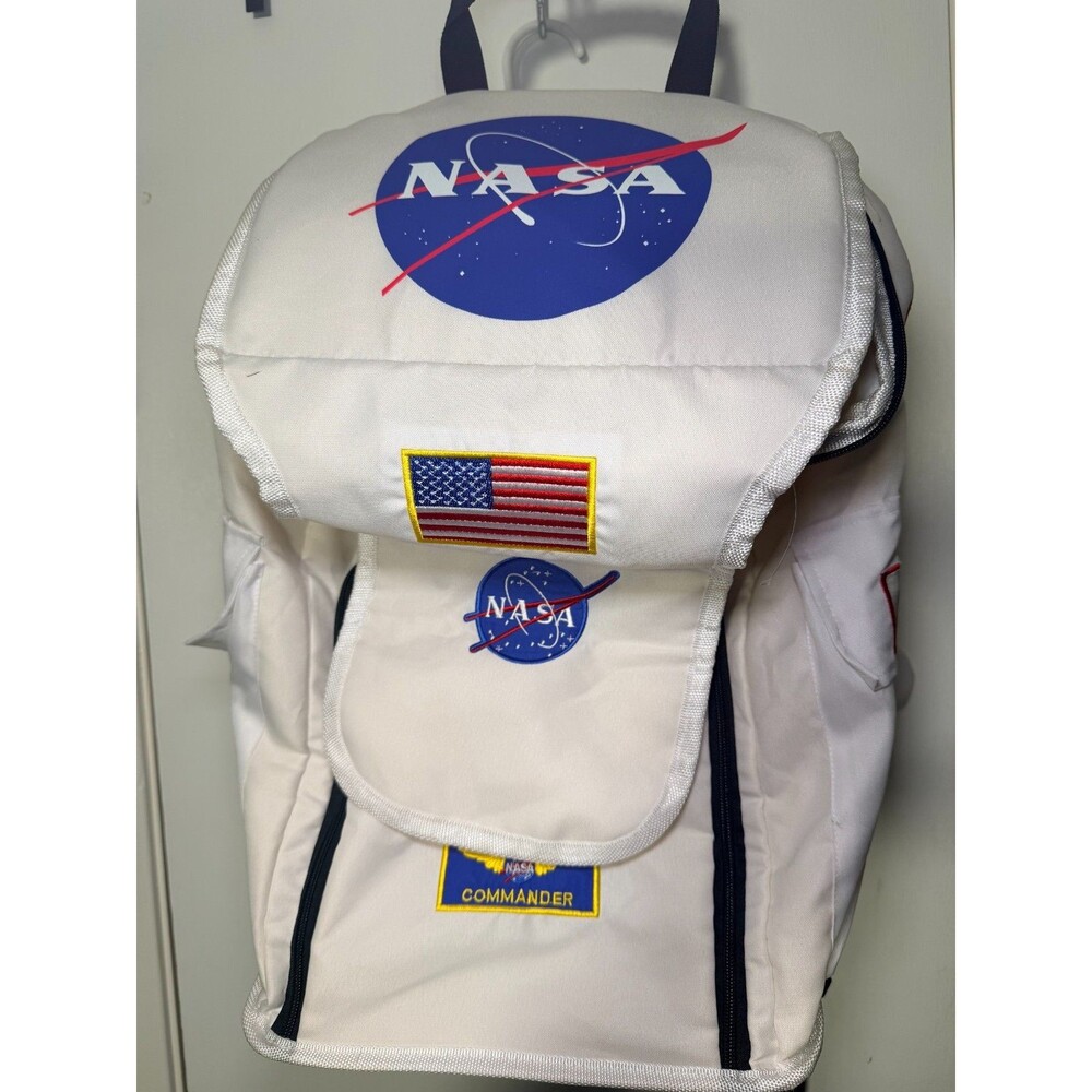 Aeromax NASA Commander Astronaut Backpack White Space Costume Bag Adult/Children